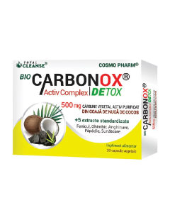Bio Carbonox Activ Complex Detox 500mg, 30 capsule, Cosmo Pharm