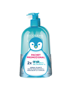 Pachet Gel spumant Bioderma ABCDerm, 2*1000ml, Bioderma 