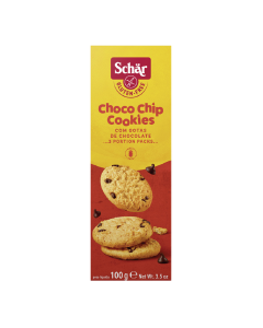 Biscuiti cu fulgi de ciocolata fara gluten Choco Chip, 100g, Schar