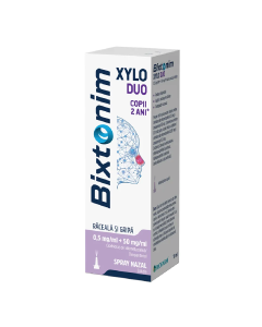 Bixtonim Xylo Duo copii, 0.5 mg/ml + 50 mg/ml spray nazal, soluție, 10,5 ml, Biofarm