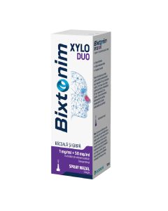 Bixtonim Xylo Duo adulti, 1 mg/ml + 50 mg/ml spray nazal, soluţie, 10.5 ml, Biofarm