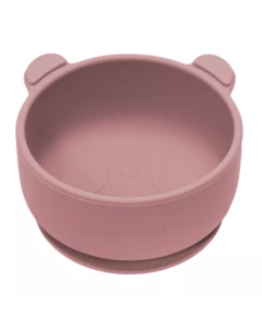 Bol din silicon Little Bear, 6 luni+, Old Rose, Appekids