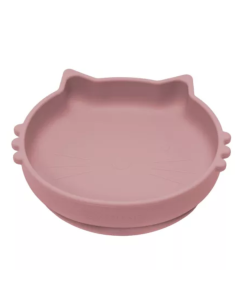 Bol din silicon Kitty II, 6 luni+, Old Rose, Appekids