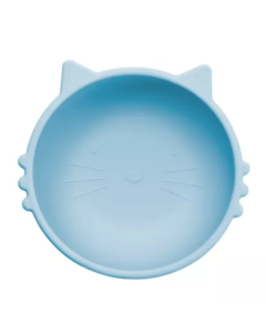 Bol din silicon Kitty I, 6 luni+, Aqua Blue, Appekids