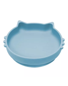 Bol din silicon Kitty II, 6 luni+, Aqua Blue, Appekids