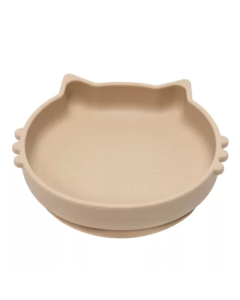 Bol din silicon Kitty II, 6 luni+, Bubble Beige, Appekids