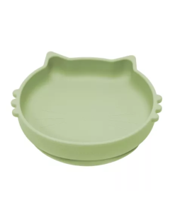 Bol din silicon Kitty II, 6 luni+, Raw Green, Appekids