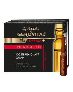 GH3 Derma+ Premium Care, Booster exfoliant cu aha-fiole, 4x2ml