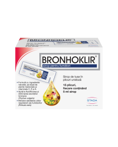 Sirop pentru fumatori Bronhoklir, 15 plicuri, Stada