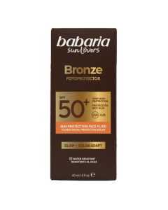 Fluid pentru fata cu protectie solara SPF 50+ UVA&UVB Bronze Fotoprotector, 40 ml, Babaria
