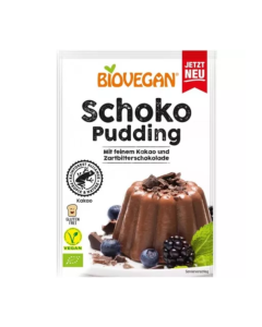 Budinca bio de ciocolata fara gluten, 55 g, Biovegan