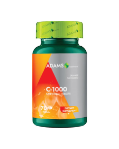 Vitamina C-1000, 70 tablete masticabile, Adams