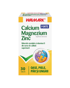 Calciu Magneziu Zinc Forte, 30 tablete, Walmark