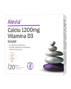 Calciu 1200mg Vitamina D3, 20 plicuri, Alevia