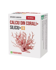 Calciu Coral cu Siliciu si D3, 30 comprimate, Parapharm