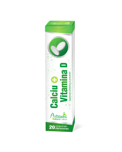 Calciu cu Vitamina D, 20 comprimate efervescente, Naturalis 