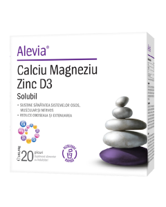 Calciu Magneziu Zinc, 20 plicuri, Alevia