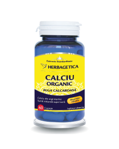 Calciu Organic cu alga calcaroasa, 60 capsule, Herbagetica