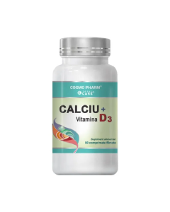 Calciu + Vitamina D3, 90 tablete, Cosmo Pharm
