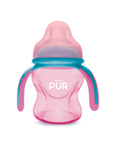 Cana cu prindere multipla 150ml, roz, +6 luni, PUR