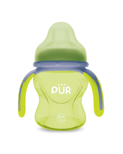 Cana cu prindere multipla 150ml, verde, +6 luni, PUR