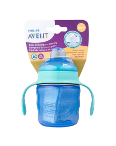 Avent CANA CU TETINA MOALE si MANERE +6 LUNI 200ML BAIETI SCF551/05