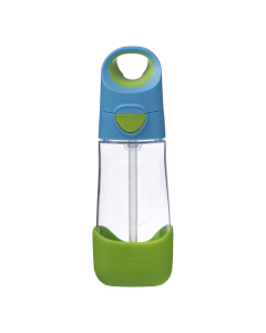 Cana din tritan cu pai, 12 luni+, Verde/Albastru, 450 ml, B.Box