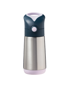 Cana termos cu pai, 12 luni+, Indigo/Roz, 350 ml, B.Box