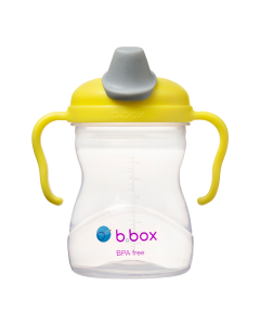 Cana de tranzitie cu cioc, +4l, Galben/Gri, 240 ml, B.box