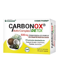 Bio Carbonox Activ Complex Detox 500mg, 30 capsule, Cosmo Pharm