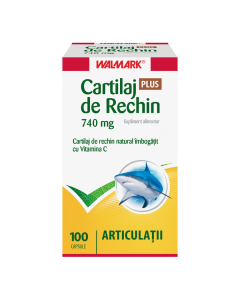 Cartilaj de Rechin Plus 740 mg cu vitamina C, 100 capsule, Walmark