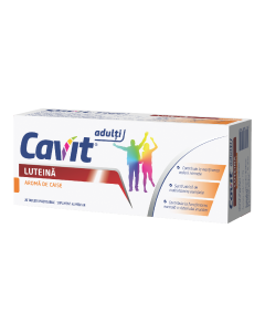 Cavit adulti multivitamine luteina cu aroma caise, 20 tablete
