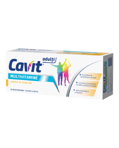 Multivitamine pentru adulti aroma de vanilina Cavit, 20 comprimate masticabile, Biofarm