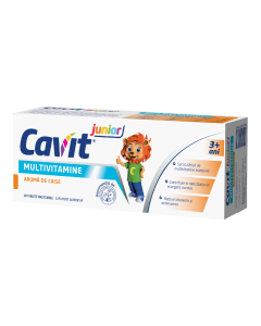 Cavit junior multivitamine cu aroma de caise, 20 tablete masticabile