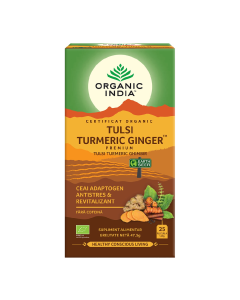 Ceai Tulsi Adaptogen Turmeric si Ghimbir, 25 plicuri