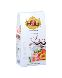 Ceai alb, White Tea Peach Rose, 100 g, Basilur
