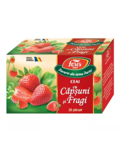 Ceai cu capsuni si fragi, 20 plicuri, Fares