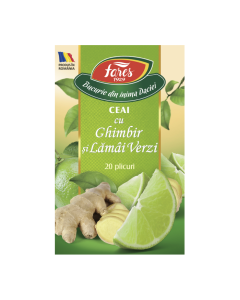 Ceai cu ghimbir si lamai verzi, 20 plicuri, Fares
