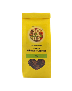 Ceai cu hibiscus si capsune Livada in Rai, 90g, Solaris