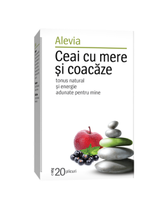 Ceai cu mere si coacaze, 20 plicuri, Alevia