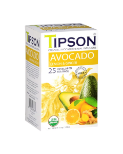 Ceai Eco avocado, lamaie si ghimbir, 25 plicuri, Tipson