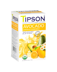 Ceai Eco Avocado, lamaie si musetel, 25 plicuri, Tipson