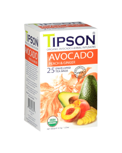 Ceai Eco avocado, piersica & ghimbir, 25 plicuri, Tipson