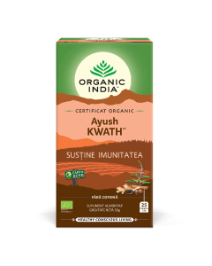 Ceai Bio Tulsi Ayush KWATH, 25 plicuri, Organic India