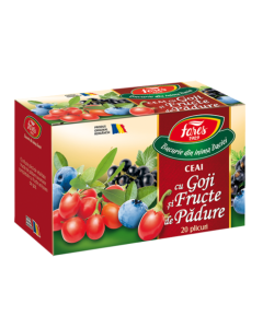 Ceai Aromofruct de goji cu fructe de padure, 20 plicuri, Fares