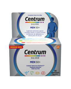 Centrum Silver 50+ pentru barbati, 30 comprimate