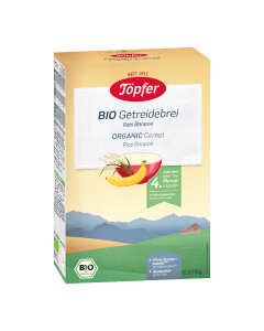 Cereale BIO cu orez si banane, 4+ luni, 175 g, Topfer