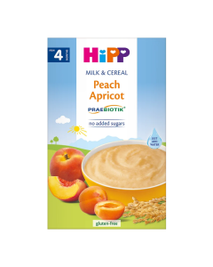 Lapte și Cereale cu Piersici și Caise, de la 4 luni, 250g, Hipp