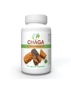 Chaga 450 mg + Vitamina C, 30 capsule, Justin Pharma