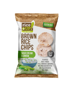 Chips din orez cu ceapa si smantana, 60 g, RiceUP